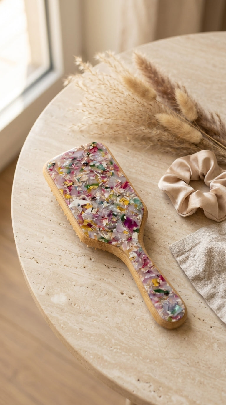 Bamboo Hair Brush - Multicolour