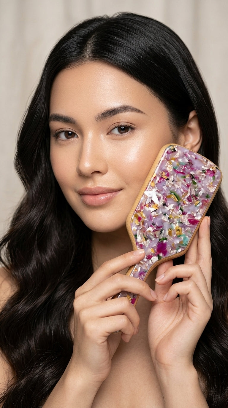 Bamboo Hair Brush - Multicolour