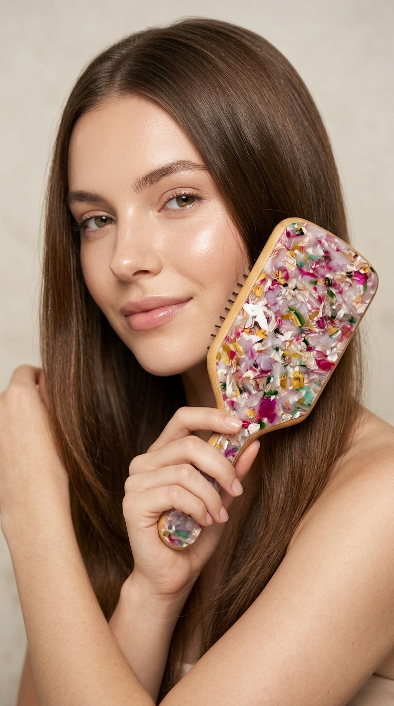 Bamboo Hair Brush - Multicolour