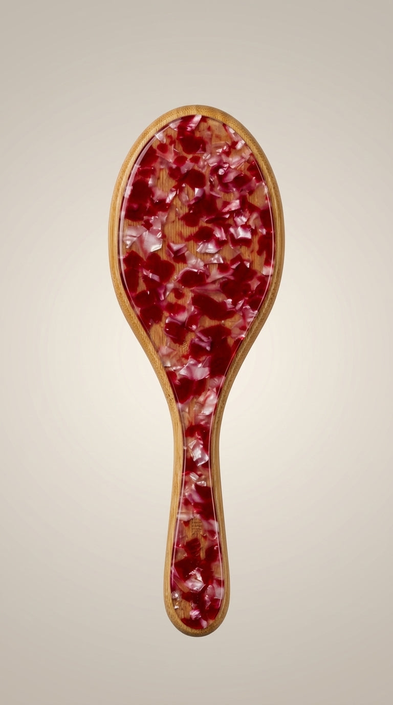 Bamboo Hair Brush - Red